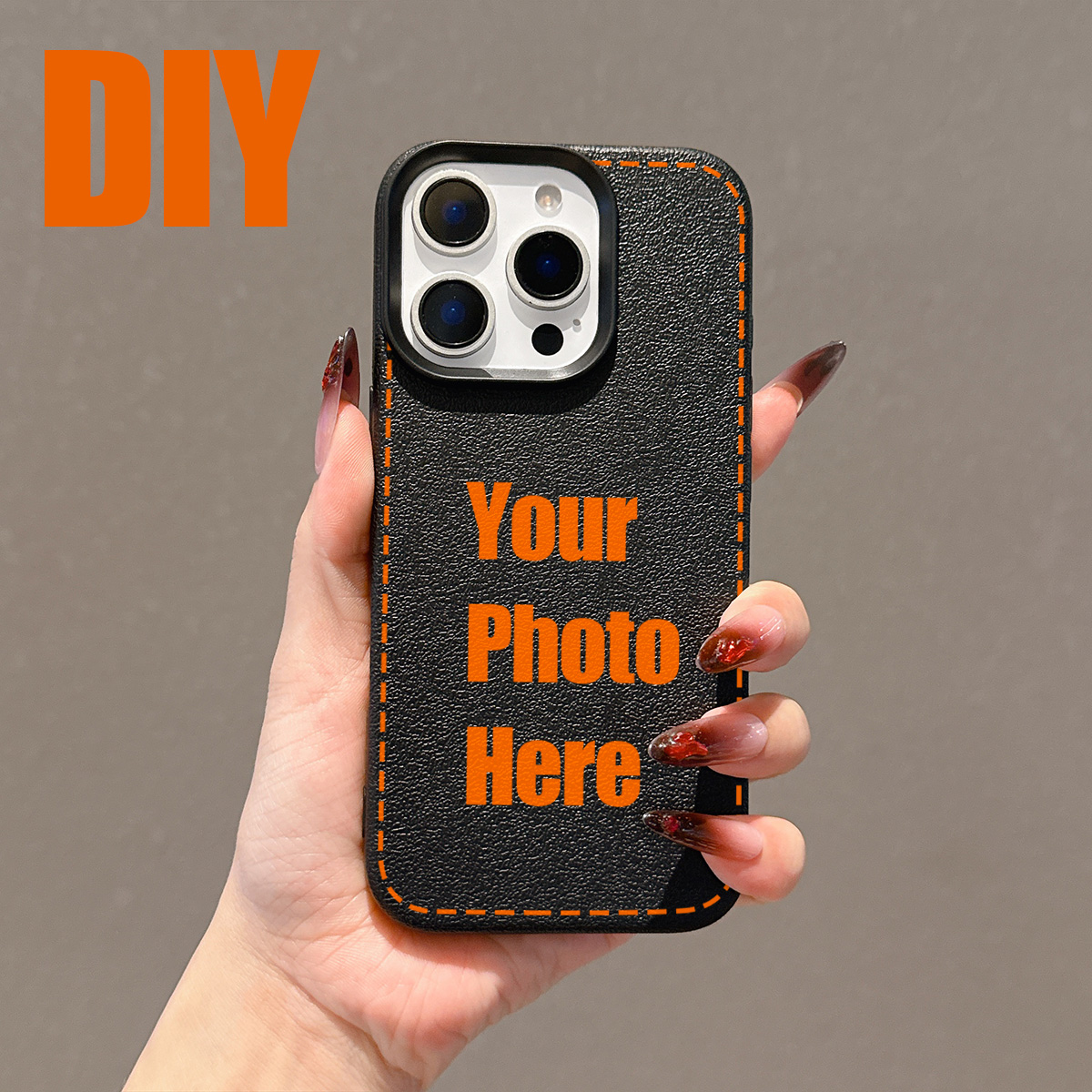 Vivo Y28 - DIY Moda Özelleştirilmiş Lichee deri desenli