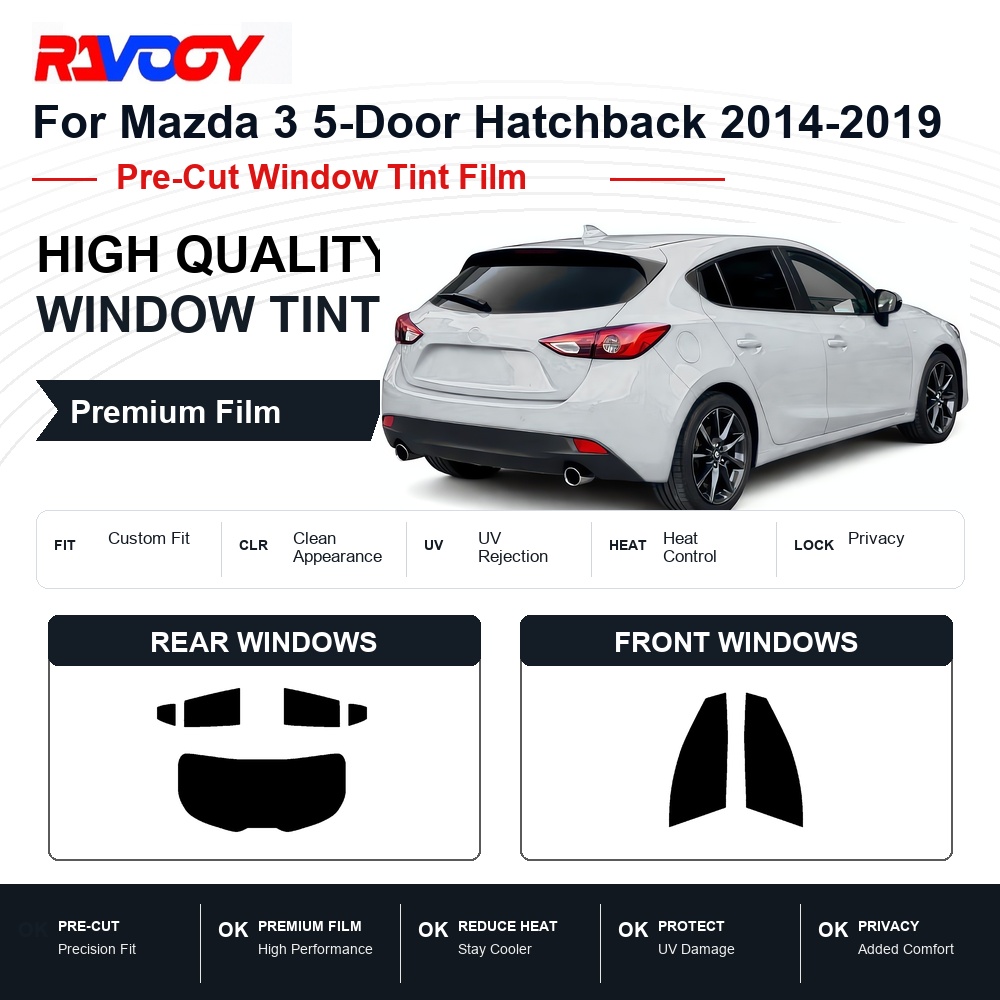 Privacy Screen Protector - Mazda 3 5 Kapılı Hatchback 2014-2019