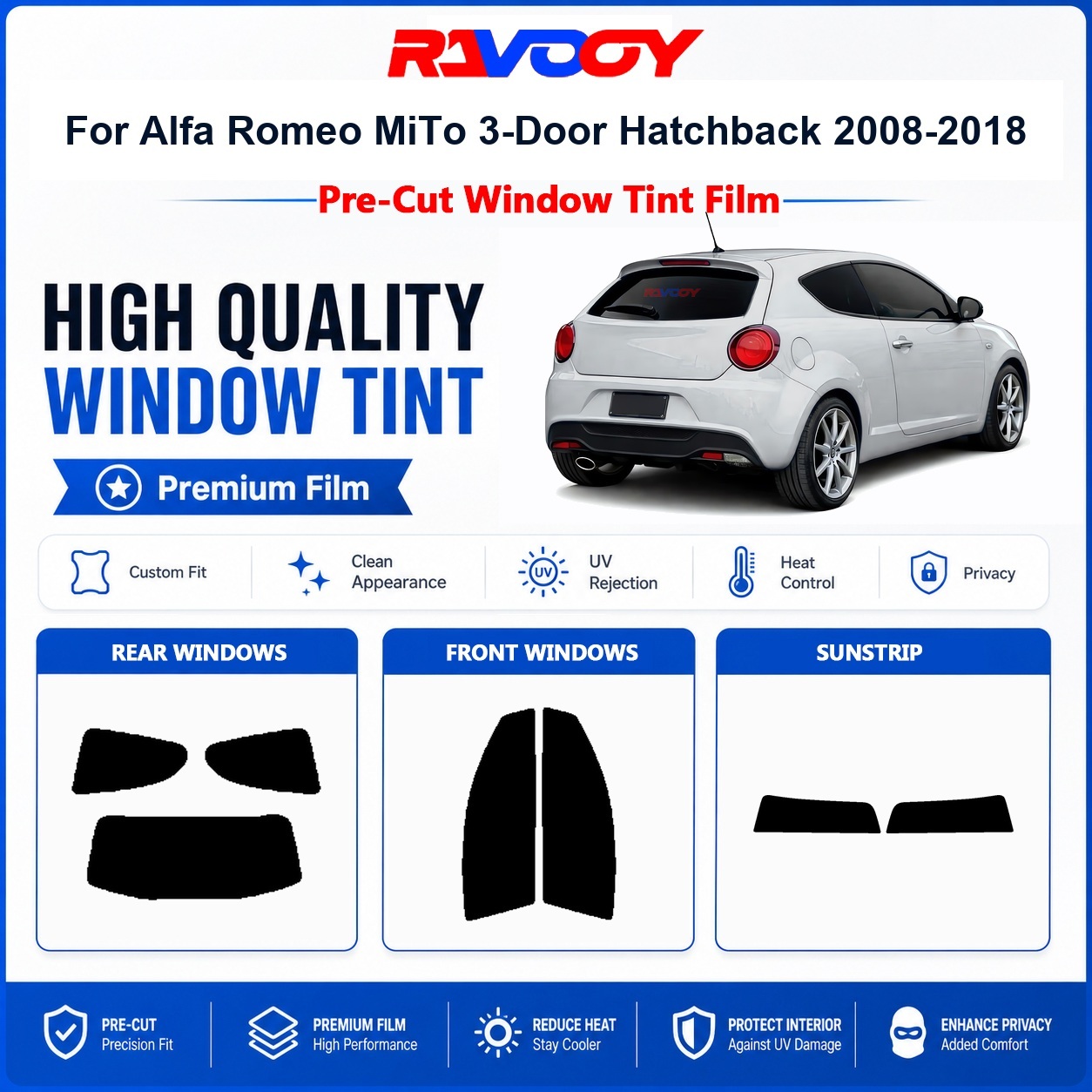 Privacy Screen Protector - Alfa Romeo MiTo 3 Kapılı Hatchback